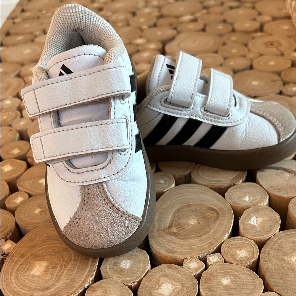 adidas Kids White and Black Sneakers
